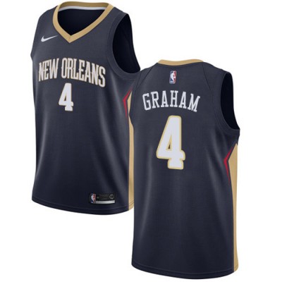 Nike New Orleans Pelicans #4 Devonte' Graham Navy Youth NBA Swingman Icon Edition Jersey